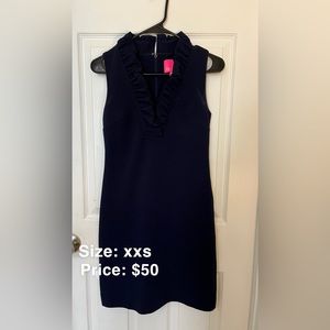 Lilly Pulitzer dress with ruffles at top